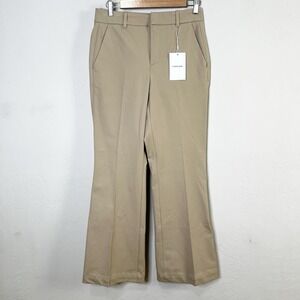 Everlane The Bi-Stretch Flare Pant Tan Khaki Work Casual Women's Size‎ 6 NEW